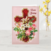 Bloemenkruis Kaart (Gele Bloem)