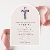 Bloemenkruis Moderne Katholieke Aangepaste Fotodoo Kaart