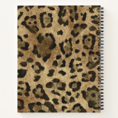 Bloemenkruis op luipaardprint notitieboek (Achterkant)