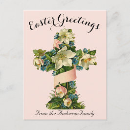  Bloemenkruis  Paasreligieus Briefkaart