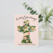  Bloemenkruis  Paasreligieus Briefkaart (Staand voorkant)