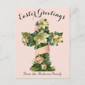  Bloemenkruis  Paasreligieus Briefkaart (Voorkant)