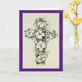  Bloemenkruis Pasen Kaart (Gele Bloem)