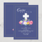 Bloemenkruis Pasen Kaart (Voorkant / Achterkant)