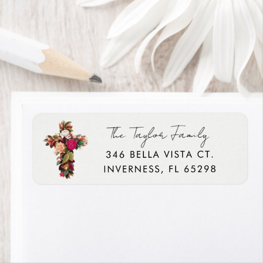 bloemenkruis retouradres etiket (Insitu)