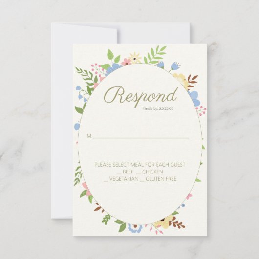 Bloemenkruisdoop RSVP – Zachte pastel (Achterkant)