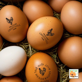  bloemenkuiken land boerderij naam rubberstempel