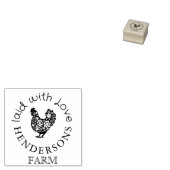  bloemenkuiken land boerderij naam rubberstempel (Gestempeld)