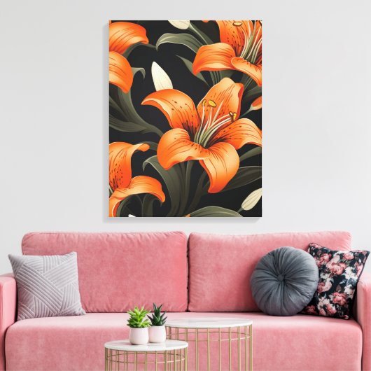 BLOEMENKUNST #1 CANVAS AFDRUK (Insitu (Woonkamer))