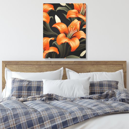 BLOEMENKUNST #1 CANVAS AFDRUK (Insitu (Slaapkamer))