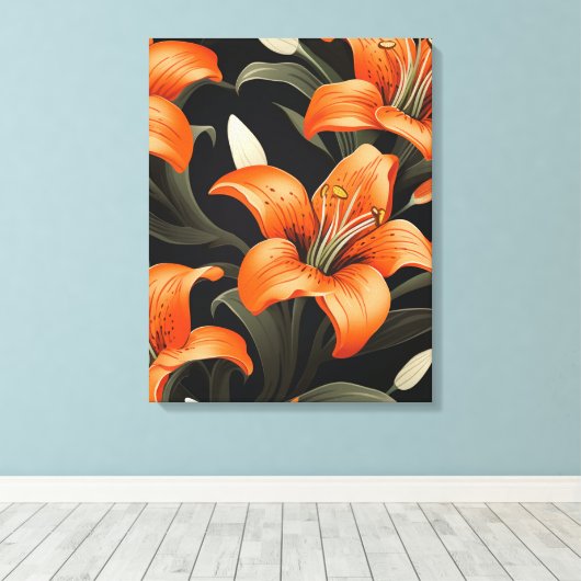 BLOEMENKUNST #1 CANVAS AFDRUK (Insitu (Houten vloer))