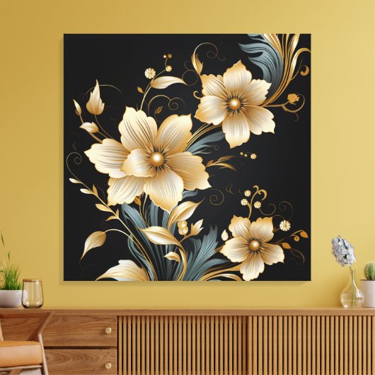 BLOEMENKUNST #2 CANVAS AFDRUK (Insitu (Woonkamer))