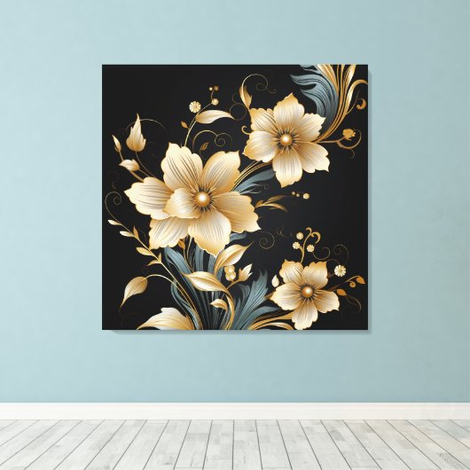 BLOEMENKUNST #2 CANVAS AFDRUK (Insitu (Houten vloer))