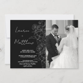 Bloemenkunst bruiloft uitnodigingen met foto