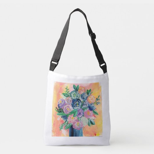 Bloemenkunst canvas tas (Voorkant)