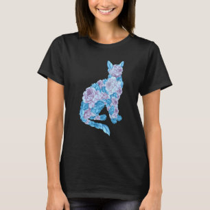 bloemenkunst Cat French Flowers Fleur Garden T-shirt