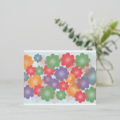 Bloemenkunst Design Folie Uitnodiging Briefkaart (Staand Voorkant)