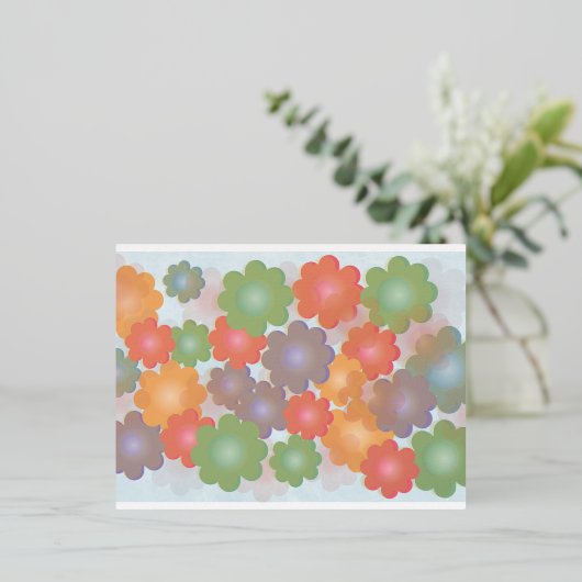 Bloemenkunst Design Folie Uitnodiging Briefkaart (Staand Voorkant)