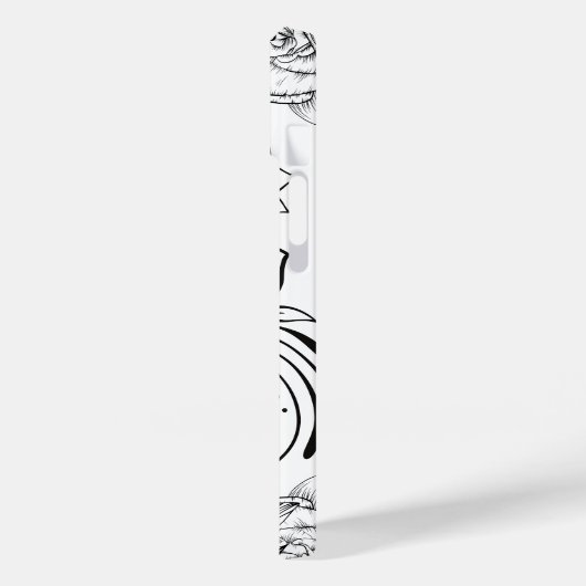Bloemenkunst, Monochrome schoonheid Case-Mate iPhone Case (Achterkant / Links)