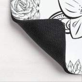 Bloemenkunst, Monochrome schoonheid Muismat (Hoek)