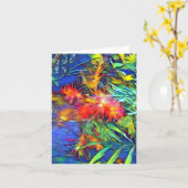 Bloemenkunst Native Flessenborstel Kaart (Gele Bloem)