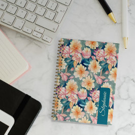 Bloemenkunst Notitieboek Planner met Uw Naam