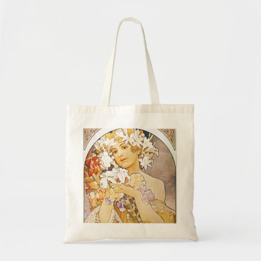  bloemenkunst nouveau tote bag (Voorkant)