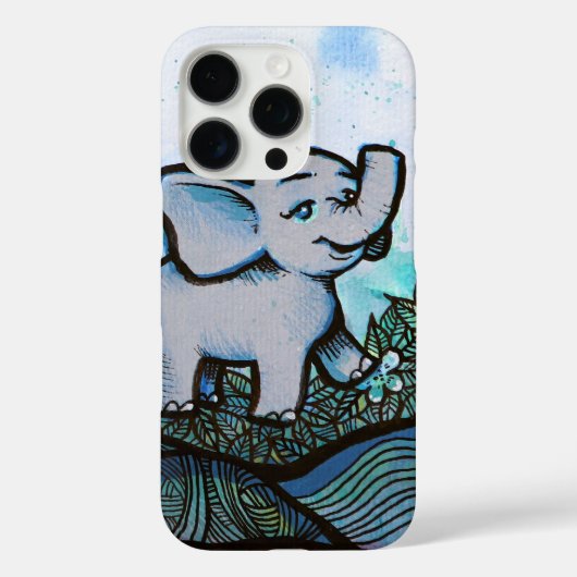 Bloemenkunst olifant Case-Mate iPhone case (Achterkant)