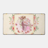 Bloemenkunst, Roze Grafische Kunst, Vrouwe van de  Bureaumat (Voorkant)