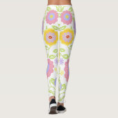 Bloemenkunst schilderij patroon leggings (Achterkant)