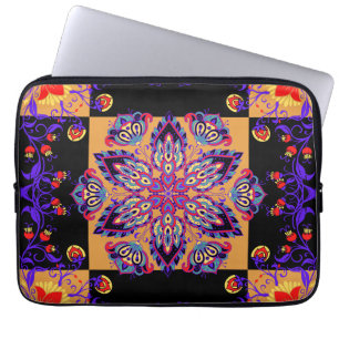 Bloemenkunst, Violet Natuur Laptop Sleeve