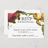 Bloemenkunstenaarsbruiloft RSVP (Voorkant / Achterkant)