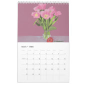 Bloemenkunstkalender door Linda Kavalsky+Aangepast Kalender (Mar 2026)