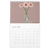 Bloemenkunstkalender door Linda Kavalsky+Aangepast Kalender (Jan 2026)