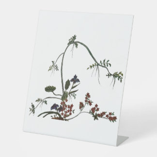 Bloemenkunstwerk Japanse bloem Reclamebord Met Voetstuk