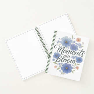 Bloemenkunstwerk met "Moments in Bloom" Notitieboek