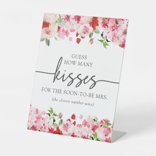 Bloemenkussen Bruidsbord Reclamebord Met Voetstuk (Voorkant)