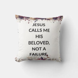 Bloemenkussen met een eenvoudige religieuze quote kussen