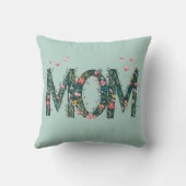 Bloemenkussen MOM - Elegant Moederdag cadeau Kussen (Achterkant)