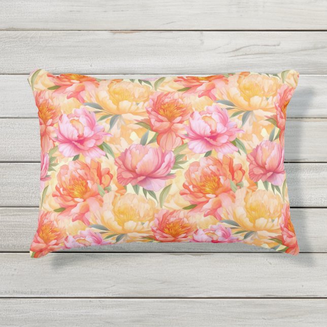 Bloemenkussen voor buiten buitenkussen (Voorkant)