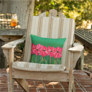 Bloemenkussen voor buiten originele kunst buitenkussen