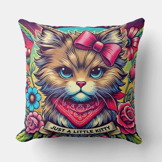 Bloemenkussen voor katten - Chique decoratie cadea Kussen (Voorkant)
