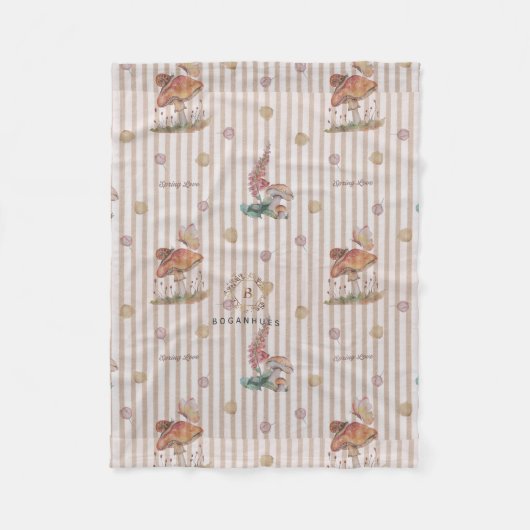 Bloemenkwekerij print babydeken fleece deken (Voorkant)