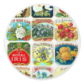 Bloemenlabels Keramische Knop (Voorkant)