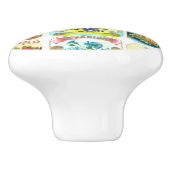 Bloemenlabels Keramische Knop (Zijkant)