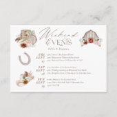 Bloemenland Westerne bruiloft Weekend Route Informatiekaartje (Voorkant)