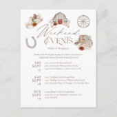 Bloemenland Westerne bruiloft Weekend Route Informatiekaartje (Voorkant)