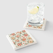 bloemenlandschap stenen onderzetter (Zijkant)