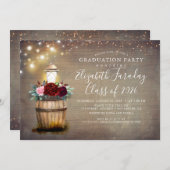 Bloemenlantaarn rustiek land Herfst Afstuderen Kaart (Voorkant / Achterkant)