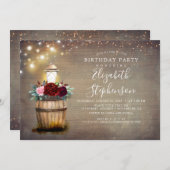 Bloemenlantaarn rustiek land Herfst verjaardagsfee Kaart (Voorkant / Achterkant)